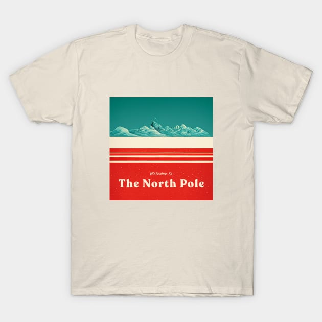 North Pole T-Shirt by Retro Travel Design